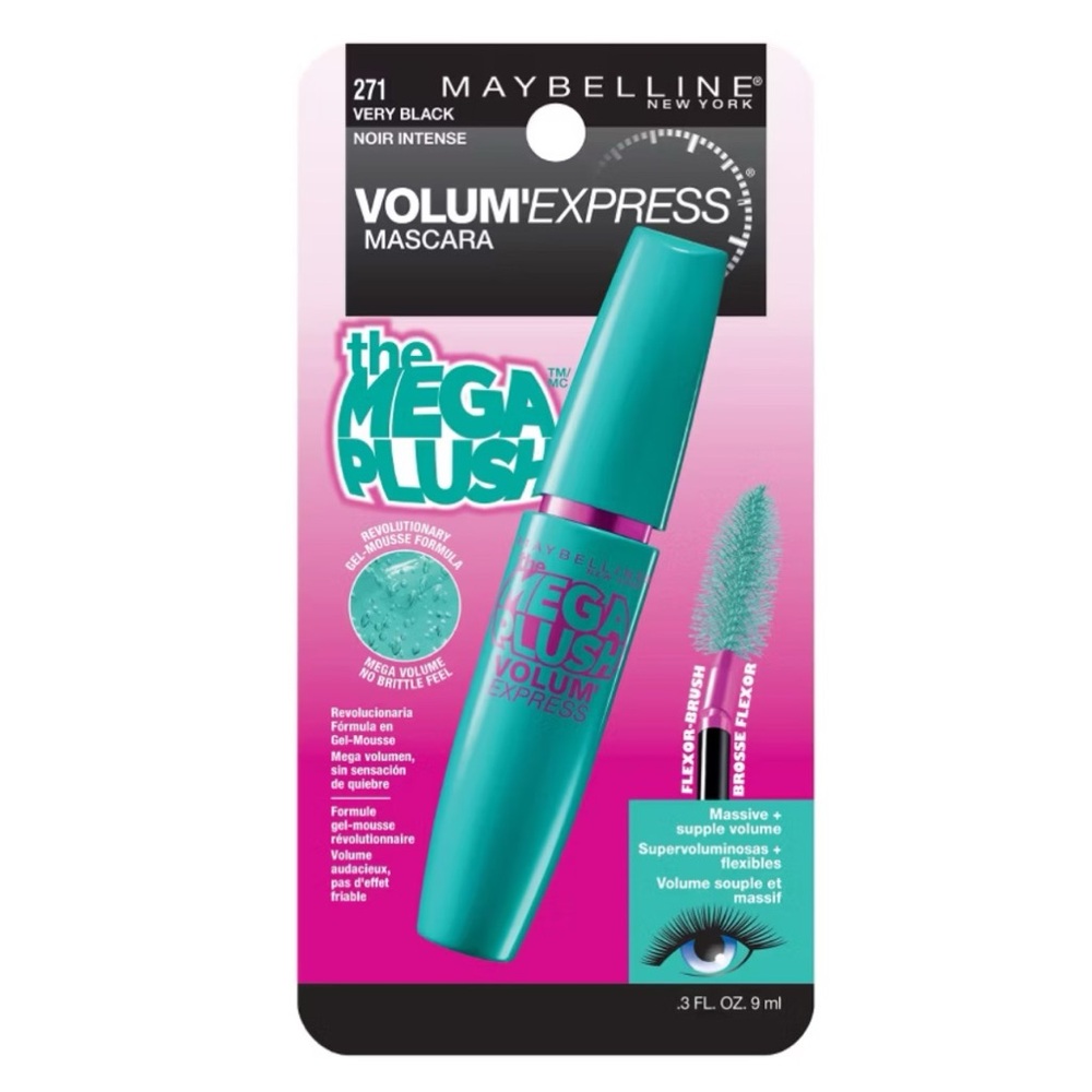NEW Maybelline Volum' Express The Mega Plush Mascara 271 Very Black